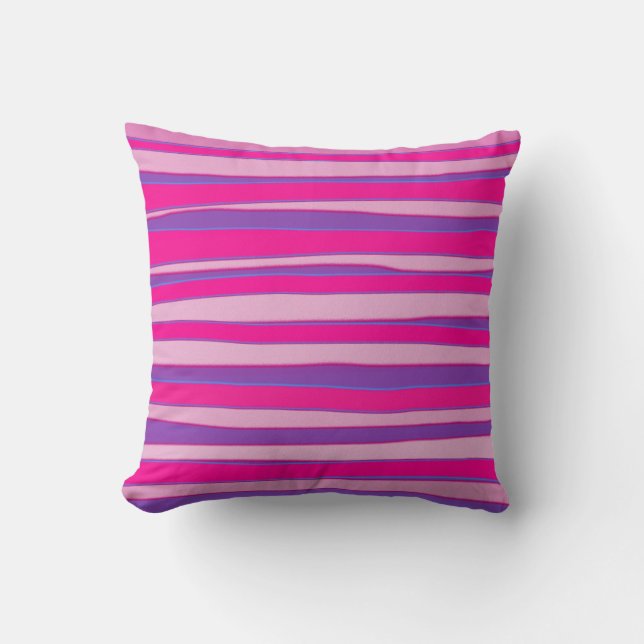 Coussin Retro Peinture rayée simple Art Abstrait (Recto)
