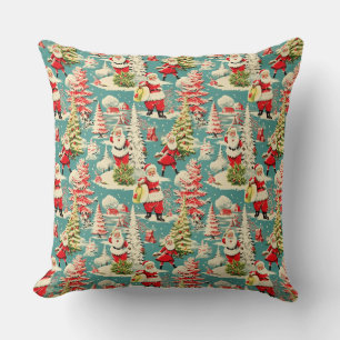 Coussin Retro Père Noël Wonderland 2
