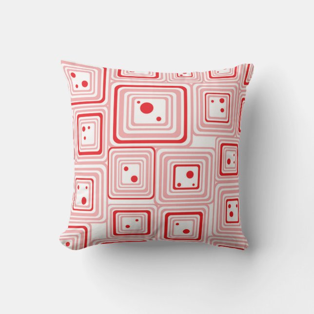 Coussin Retro Pink Vortex Throw Pillow (Recto)