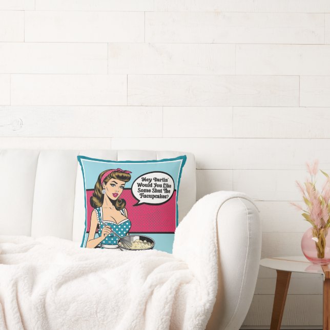 Coussin Retro Pinup_ Hey Darlin (Canapé)