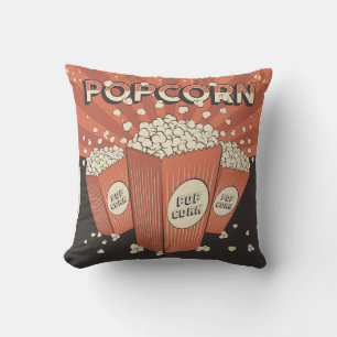 Coussin Retro Popcorn party Jeu d'oreiller