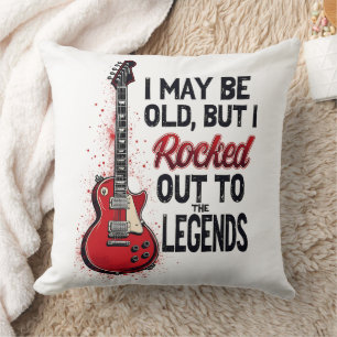 Coussin Retro Rock Guitare Classique Musique Nostalgie Des
