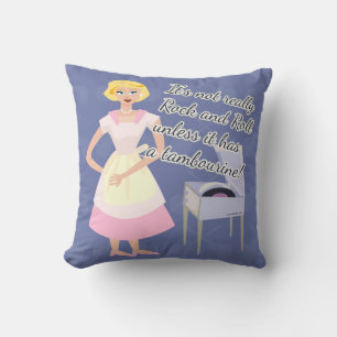Coussin Retro Rock Music Lover Kitsch Dessin ménager