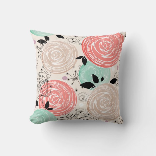 Coussin Rétro, rose (Recto)