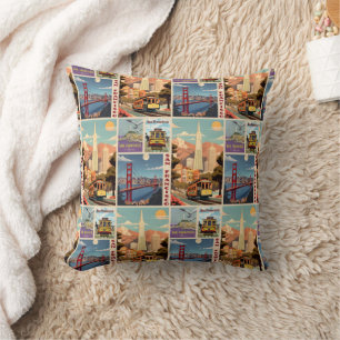 Coussin Retro San Francisco Patchwork