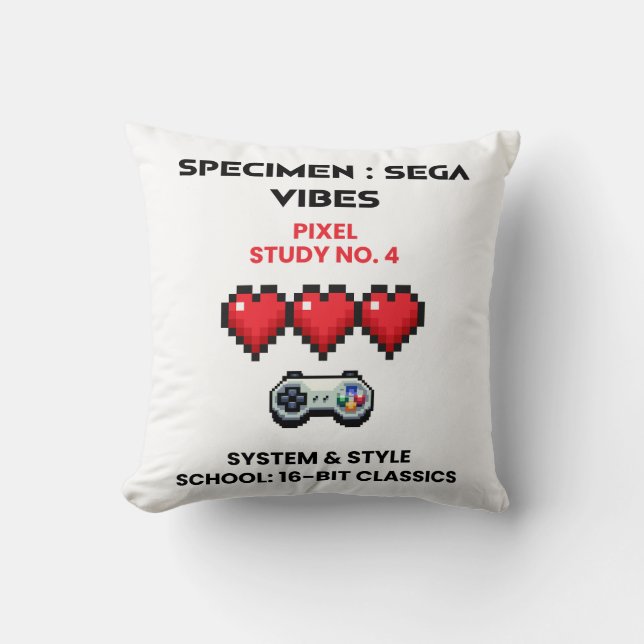 Coussin Retro Sega Vibes Étude de Pixel N° 4 (Recto)