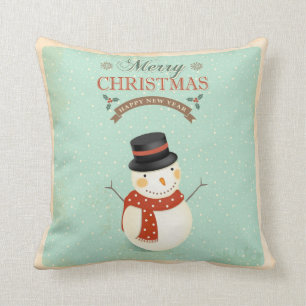 Coussin Retro Showmen Joyeux Nouvel An Joyeux Noël