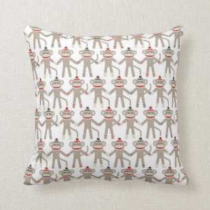 Coussin Rétro singe de chaussette