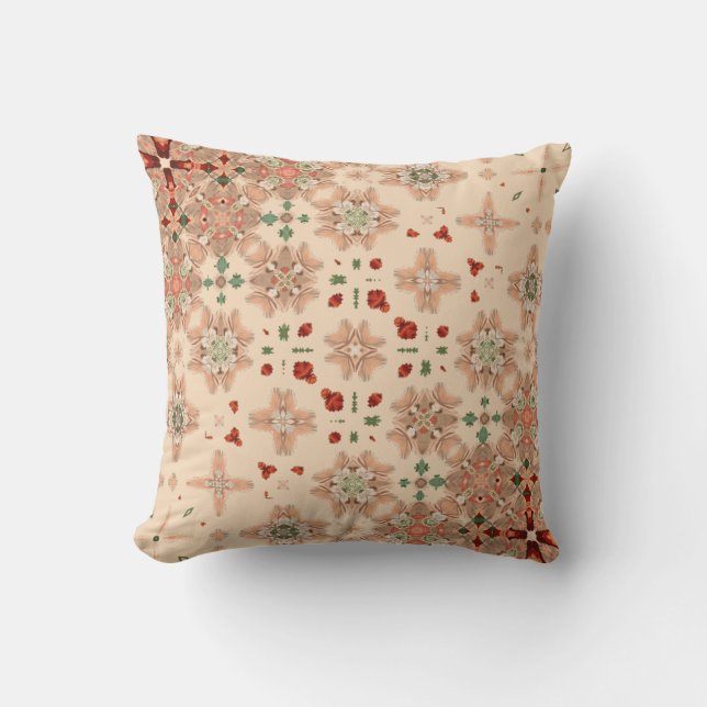 Coussin Retro Style Cross Weight Motif géographique (Recto)