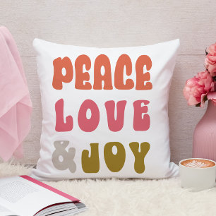 Coussin Retro Super Peace Love Joie Holiday
