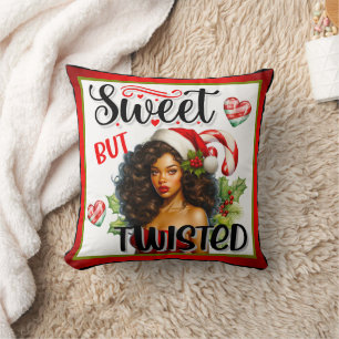 Coussin Retro Sweet mais tordu Pinup de Noël