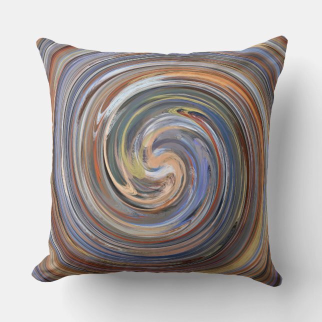 Coussin Retro Swirl Art Abstrait #12 (Recto)
