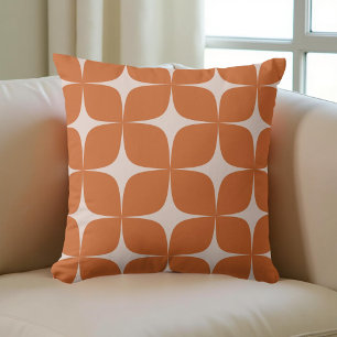 Coussin Rétro Terracotta milieu du siècle moderne Boho géo