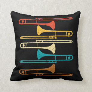 Coussin Retro Trombone - Jazz