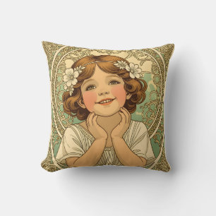 Coussin retro vintage child with flowers