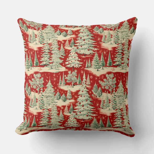 Coussin Retro Vintage Christmas Landscape (Recto)