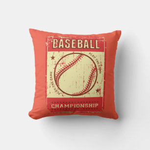 Coussin Retro Vintage Classic Grunge Pink Baseball