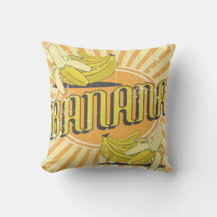 Coussin Retro Vintage Grunge Sunny Bananes