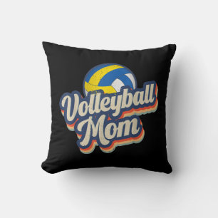 Coussin Retro Volleyball Maman Fun Vintage Softball Maman
