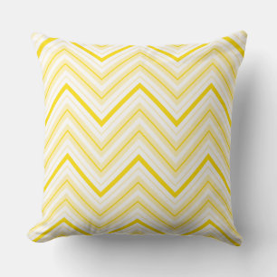 Coussin Retro Zigzag Motif Jaunes et blanc