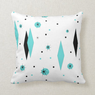 Coussin Rétros diamants de turquoise et carreau de