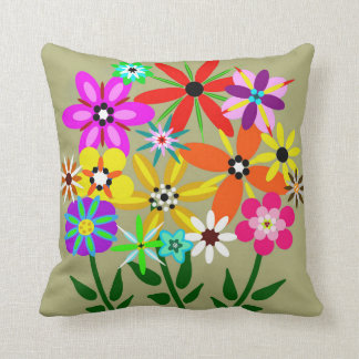 Coussin Rétros fleurs florales