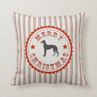 Coussin Rétros vacances de cru de lévrier de Joyeux Noël