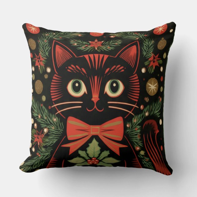 Coussin RetroXmasCat  (Recto)