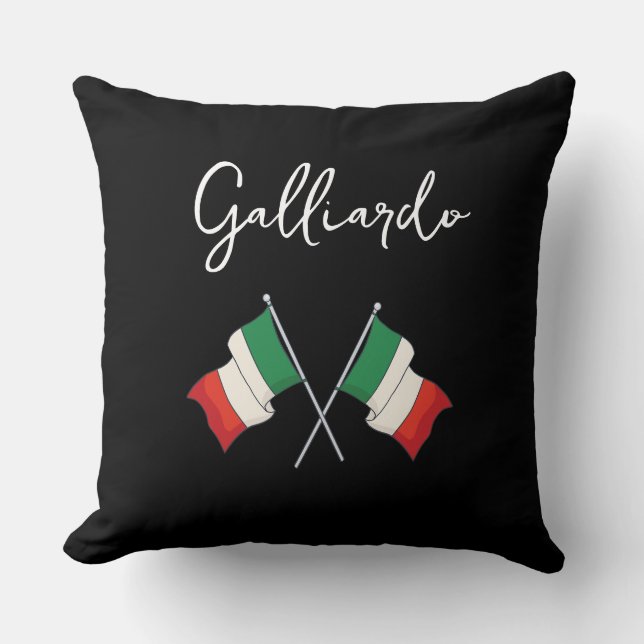 Coussin Réunion de famille du drapeau italien  (Recto)