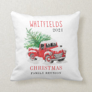 Coussin Réunion de famille personnalisée pour les fêtes de