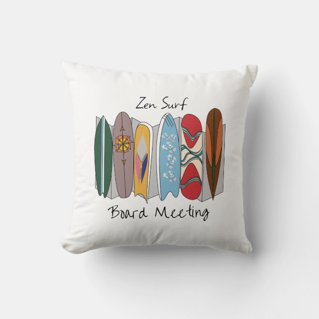 Coussin Réunion Zen Surf Board (Recto)
