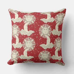 Coussin rêve bohème rouge