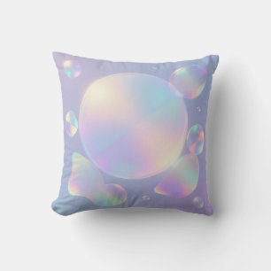 Coussin Rêve de bulle de savon iridescent