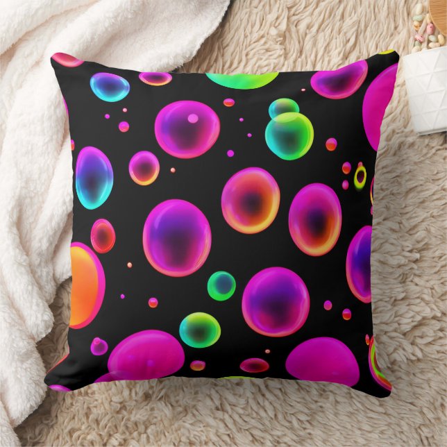 Coussin Rêve de bulle lumineuse arc-en-ciel (Couverture)