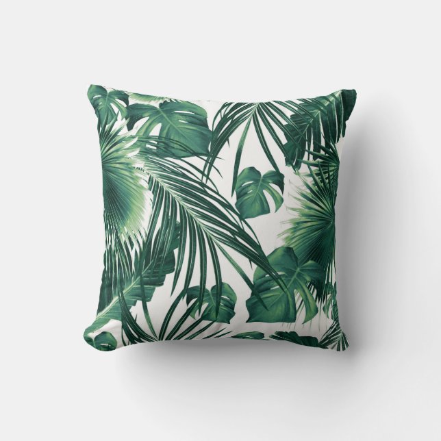 Coussin Rêve des Feuilles de la jungle tropicale #7 #tropi (Recto)