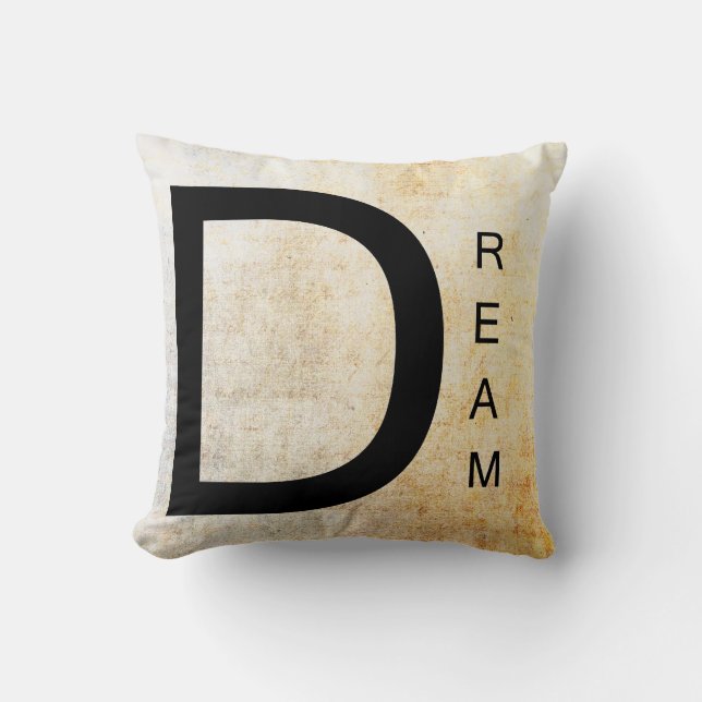 Coussin Rêve inspiré d'art de mot (Recto)