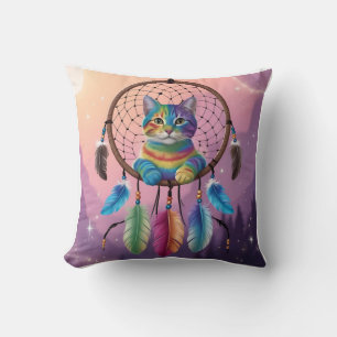 Coussin Rêve mystique Rainbow Tabby
