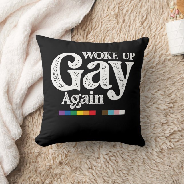 Coussin Réveillez Gay Soutenez à nouveau LGBT Pride (Couverture)