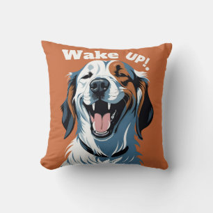 Coussin Réveillez-vous ! ! Golden retriever Pop Art par Ca