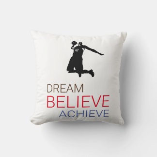 Coussin Rêver croire atteindre le basket-ball