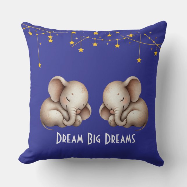 Coussin Rêver des éléphants de Boho couché Gros rêves (Recto)