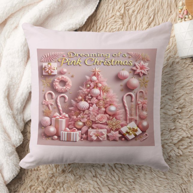 Coussin Rêver d'un Noël rose  (Couverture)