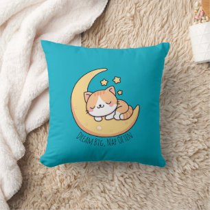 Coussin Rêver Grosse Nap Souvent Chat Sur Lune