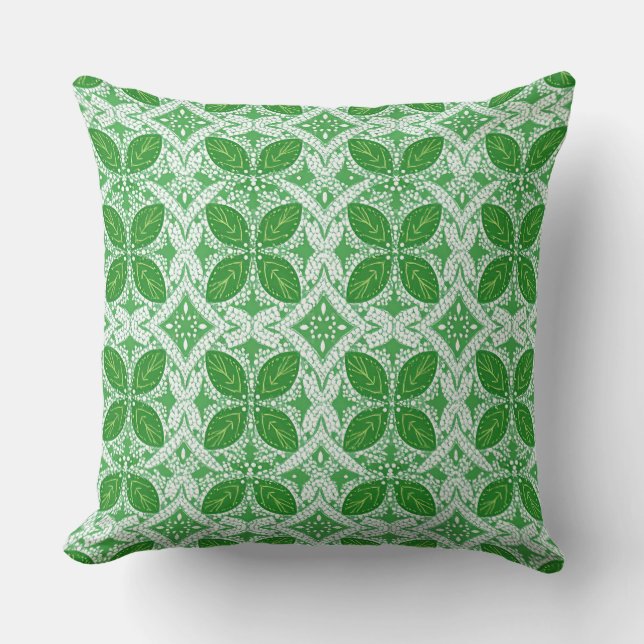 Coussin Rêverie à feuilles de dentelle (Recto)