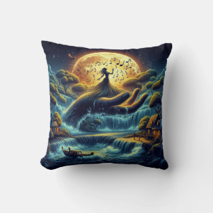 Coussin Rêverie au Clair de Lune – Paysage de Rêves