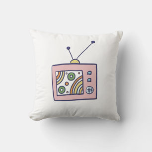 Coussin Rêverie Rétro Art Télé Vintage Mignon