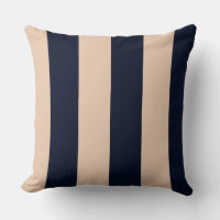 Coussin réversible à bande épaisse crème/noire