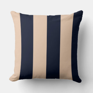Coussin réversible à bande épaisse crème/noire