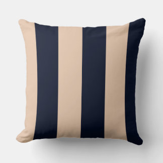 Coussin réversible à bande épaisse crème/noire
