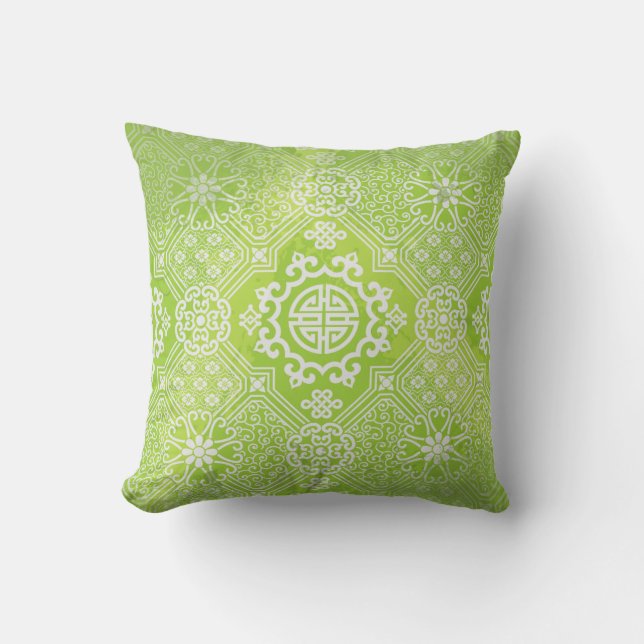 coussin réversible à la chaux et au mendhi gris (Recto)